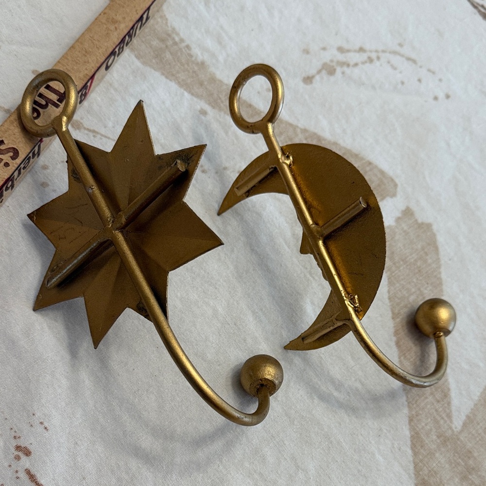 Pair of Moon & Star Hooks - Picture 3 of 8